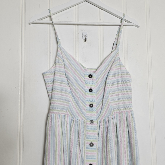 Modcloth Midi Dress Womens Size S Pastel Stripes Quite Clearly Charismatic - Picture 3 of 16